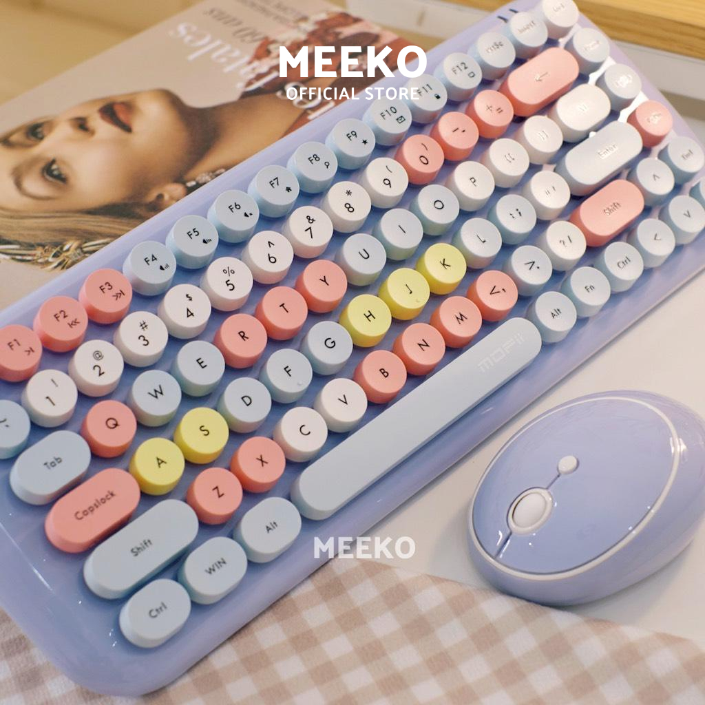 Bộ bàn phím và chuột không dây Mofii Key Board đa sắc màu MEEKO