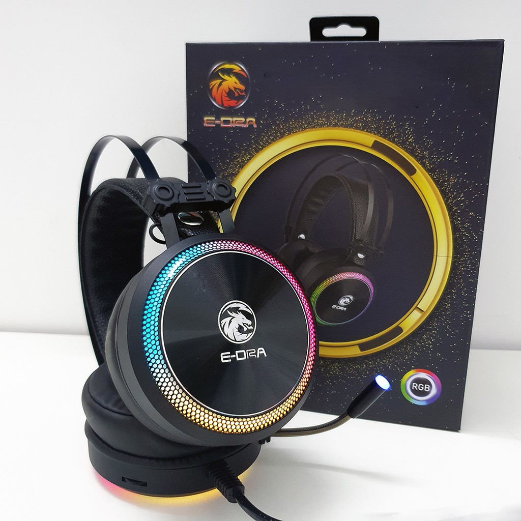 Tai nghe gaming, tai nghe chụp tai chơi game có dây E-Dra EH412 Pro - Bass to - Led RGB - Âm thanh giả lập 7.1
