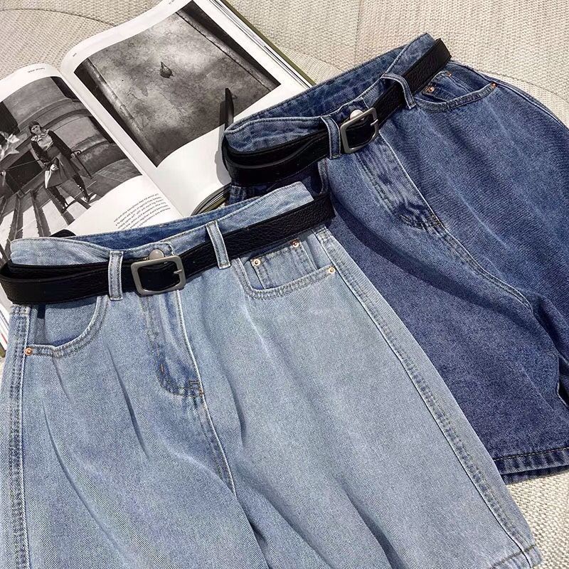 Quần Short denim Lưng Cao Dáng Rộng Mỏng Thời Trang Mùa Hè Hàng Mới Dành Cho Bạn Nữ