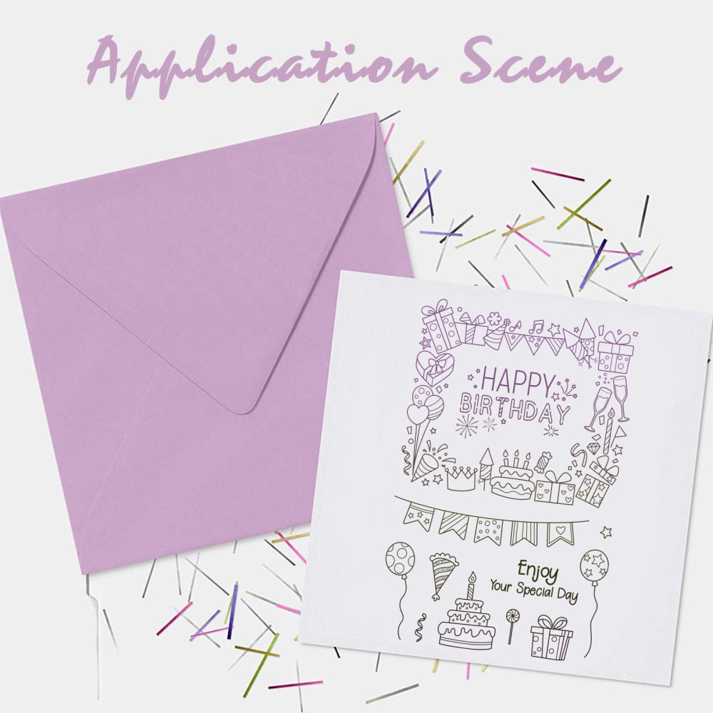 1 Tấm Tem Đóng Dấu Bằng Silicone Trong Suốt Hình Chữ Happy Birthday Trang Trí Sổ Tay DIY