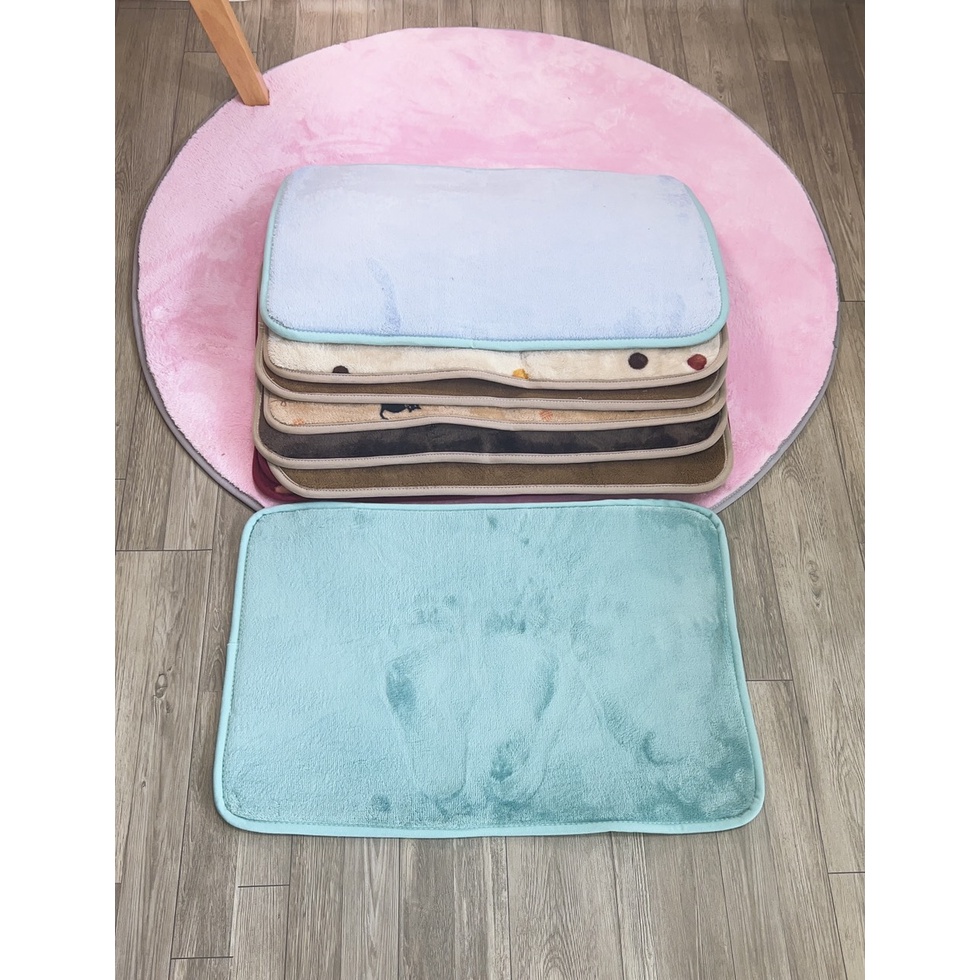 Thảm chùi chân bằng lông nhung chống trượt cao cấp size 40cmx60
