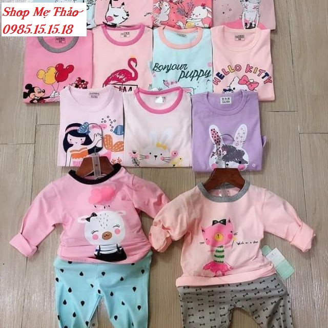 BỘ COTTON XUẤT HÀN TAY DÀI CHO BÉ