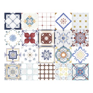 Sẵn mẫu mới 4 viên Decal gạch bông bóc dán trang trí nhà kt 20x20cm tùy chọn