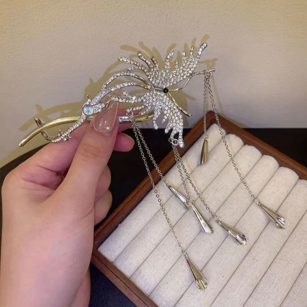 Kẹp Tóc Cá Mập / Cá Mập Đính Tua Rua / Cá Mập Dạng Phẳng Siêu Nhấp Nháy Cho Nữ