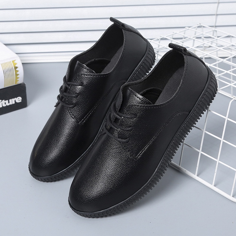 Giày oxford da bóng mũi tròn phong cách retro tùy chọn kích thước cho nữ