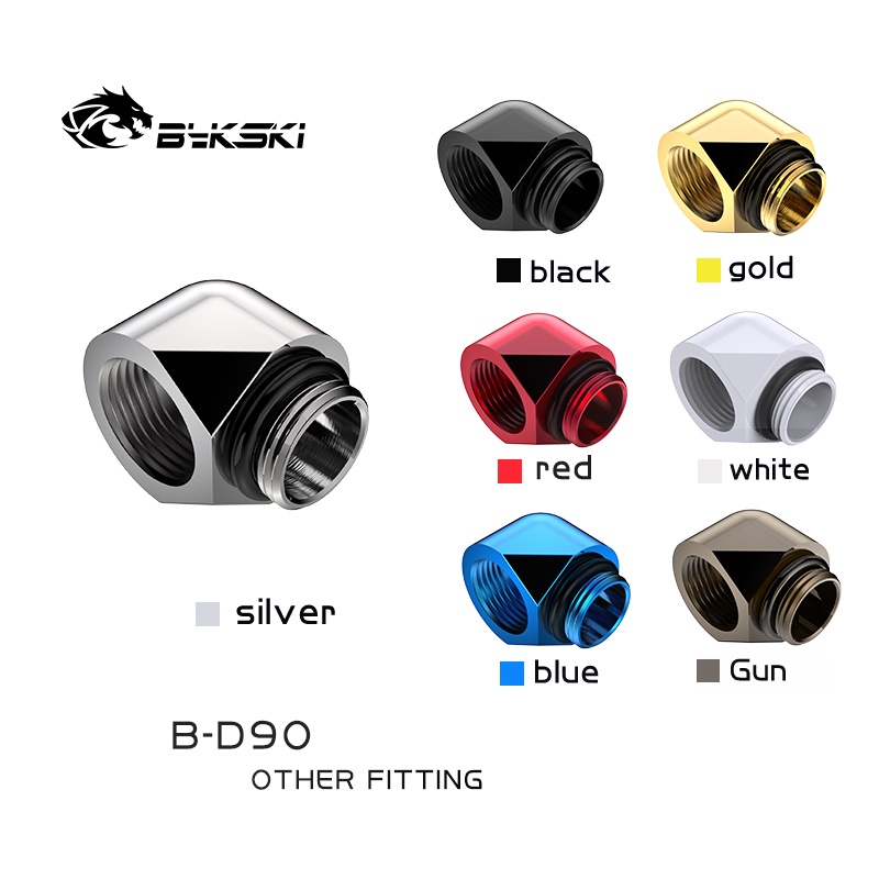 Bykski B-D90 G1 / 4 Nam sang nữ Phù hợp khuỷu tay 90 độ