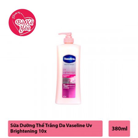 Sữa Dưỡng Thể Trắng Hồng Vaseline UV Lightening 10X Thái Lan 380ml - BX3826