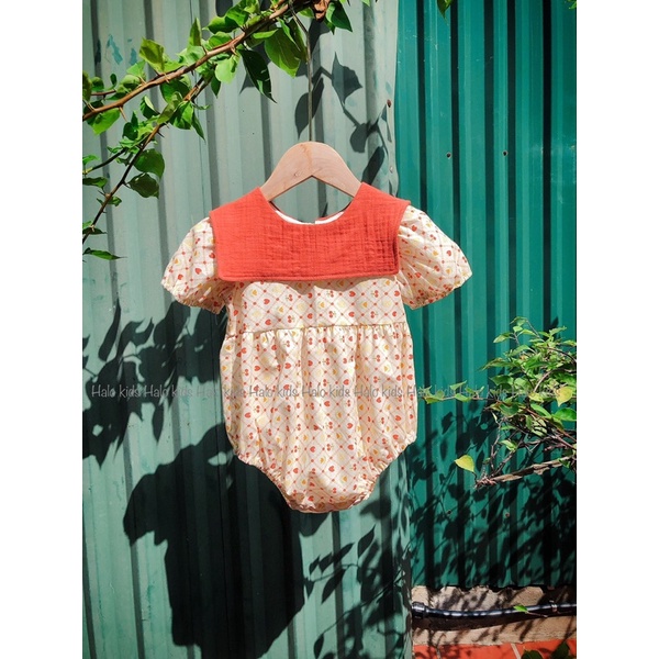 Romper tay bồng chất liệu thô boi cho bé gái