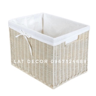 Giỏ ruột mây màu trắng