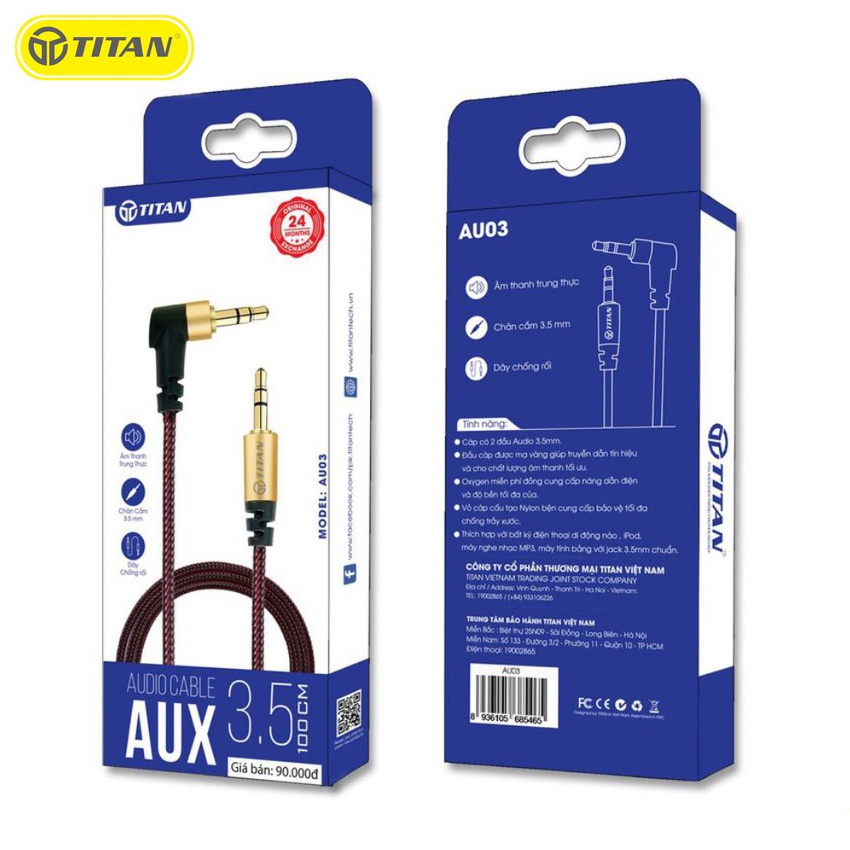 Dây Cáp Audio 2 Đầu Dương Với Jack Cắm 3 5 - Cáp âm thanh AU cho loa mic kết nối điện thoại máy tính