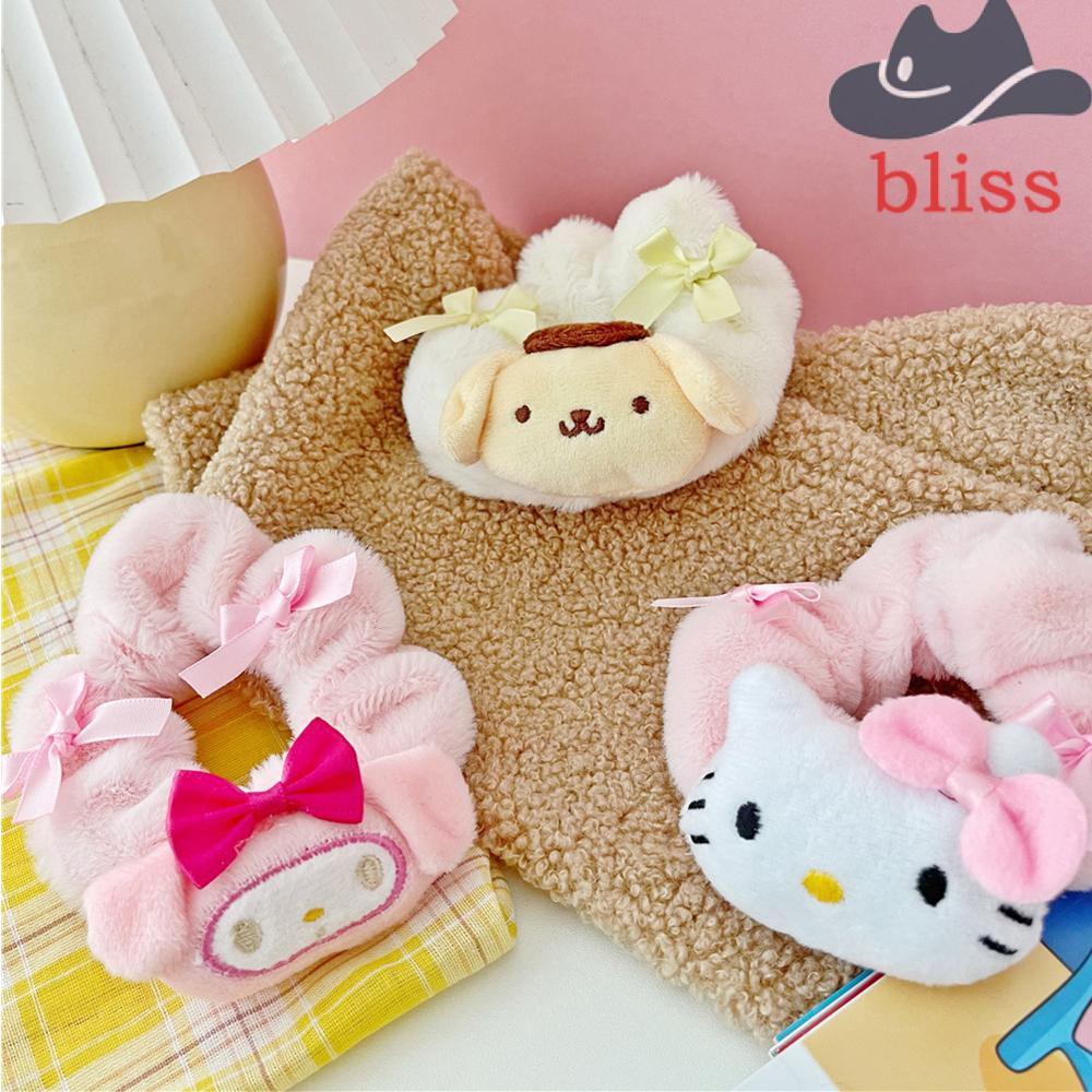 Dây Cột Tóc Lông Nhung Họa Tiết Thỏ Mèo Hoạt Hình Phong Cách Lolita Cho Nữ