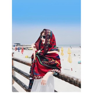 Hàng loại 1]_khăn choàng boho họa tiết thổ cẩm đi biển 1001 công dụng hot trend