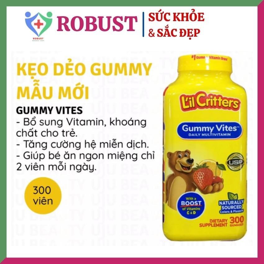 Kẹo Dẻo Gấu Lil'Critter Gummy Vites Bổ Sung Vitamin Tổng Hợp Và Dưỡng Chất Cho Trẻ Em Từ 2 Tuổi Hộp 300 Viên ROBUST