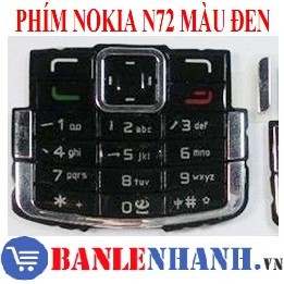 PHÍM NOKIA N72 MÀU ĐEN