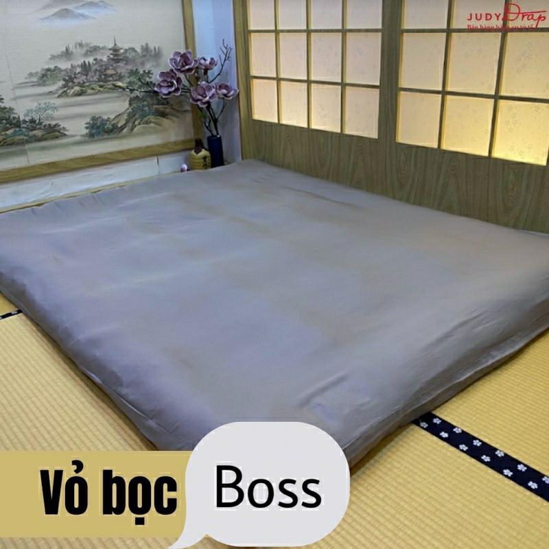 Vỏ bọc topper boss decor tấm làm mềm đệm cotton phong cách Hàn quốc