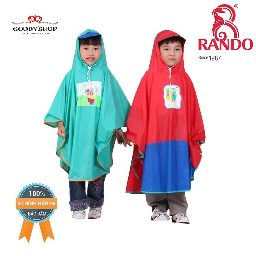 [Áo mưa bướm trẻ em Rando CPPM-07]  Size 1  dành cho bé có chiều cao 0.8 – 0.9 m GOODYSHOP