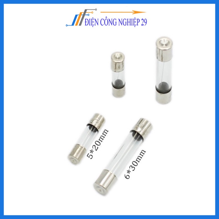 Bộ 10 Cầu chì ống thuỷ tinh 250v 5x20mm