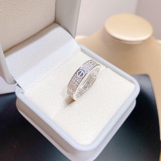 Nhẫn bạc cartier dành cho cả nam và nữ trẻ trung, cá tính bạc quang huy - g0099