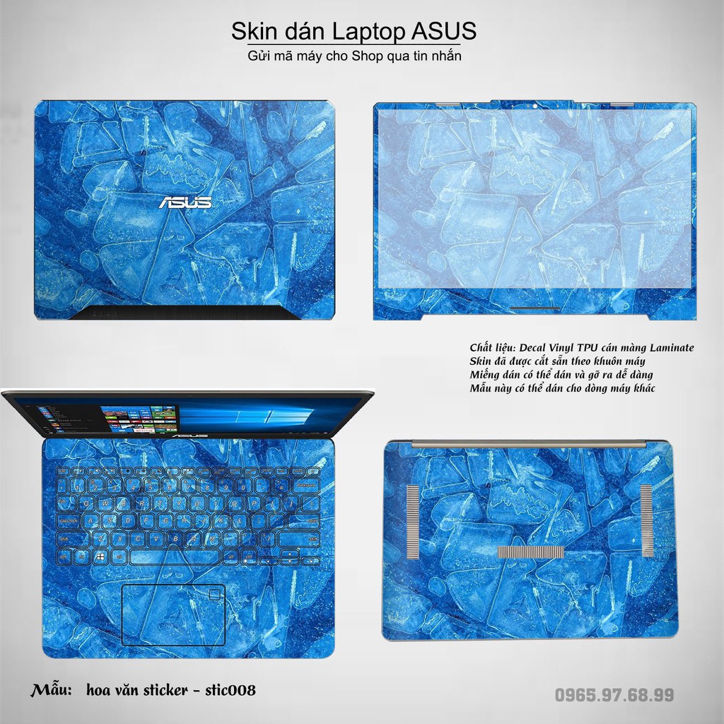 Skin dán Laptop Asus in hình Hoa văn sticker _nhiều mẫu 2 (inbox mã máy cho Shop)
