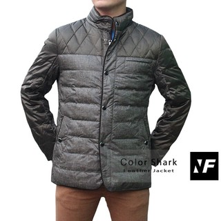 Áo khoác lông vũ nam xuất khẩu dáng suông Color Shark