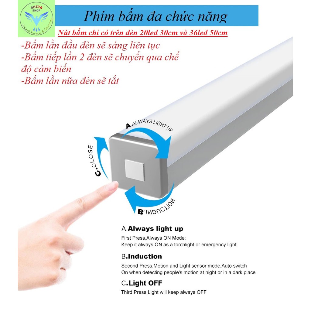 Đèn LED tiện dụng tự động sáng khi có người tới gần