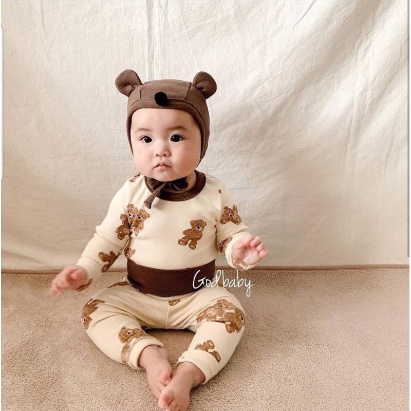 Bộ rời/suit gấu thỏ #peekaboo cho bé trai/bé gái từ 3tháng-3tuổi