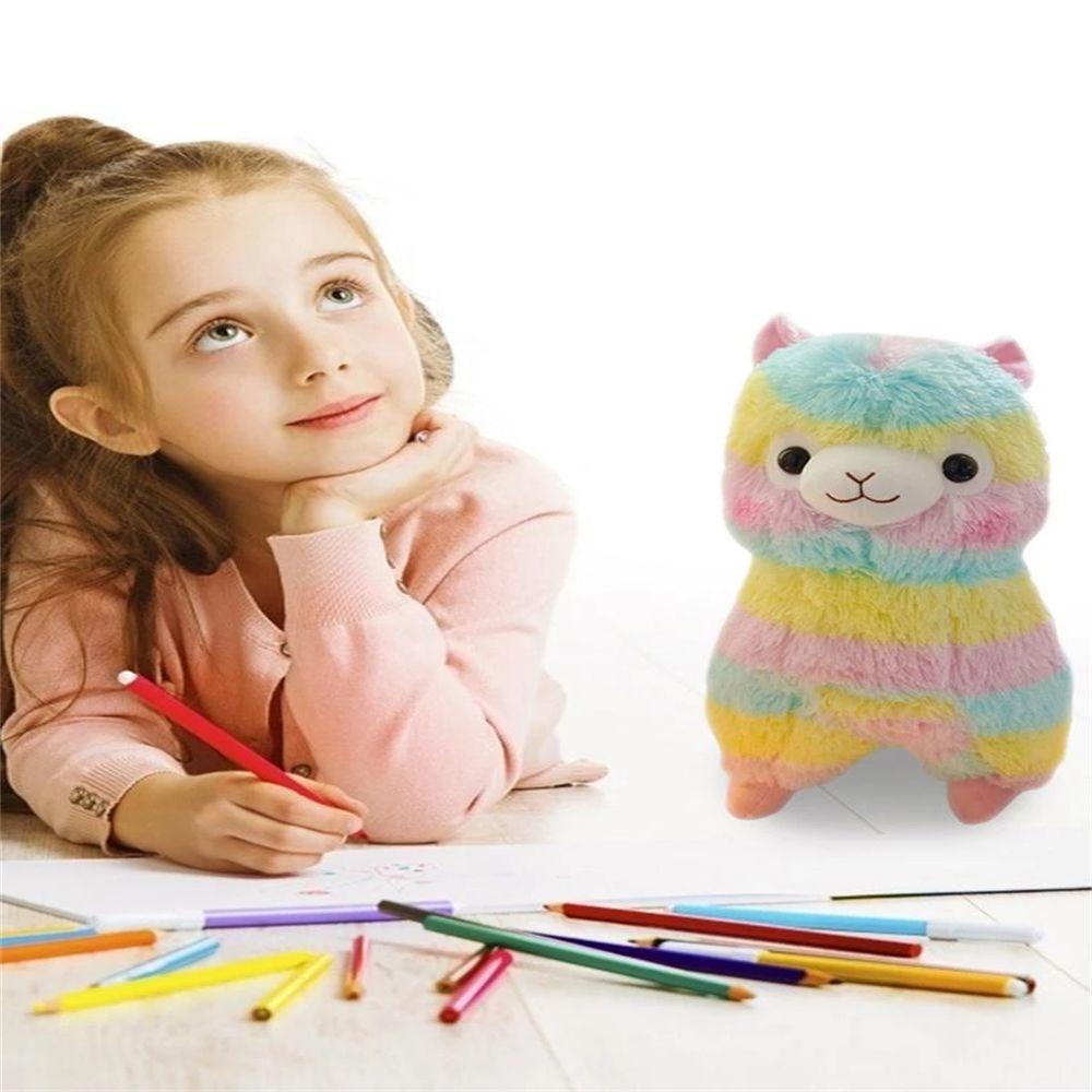 Búp Bê Nhồi Bông Hình Lạc Đà Alpaca Đa Sắc 25cm Mềm Mại