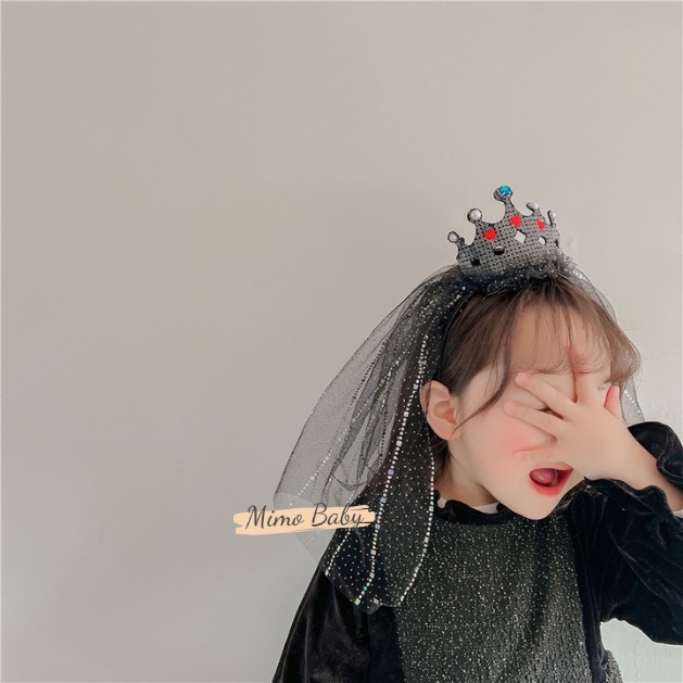 Bờm voan vương miện lấp lánh, bờm công chúa đáng yêu cho bé gái BD61 Mimo Baby