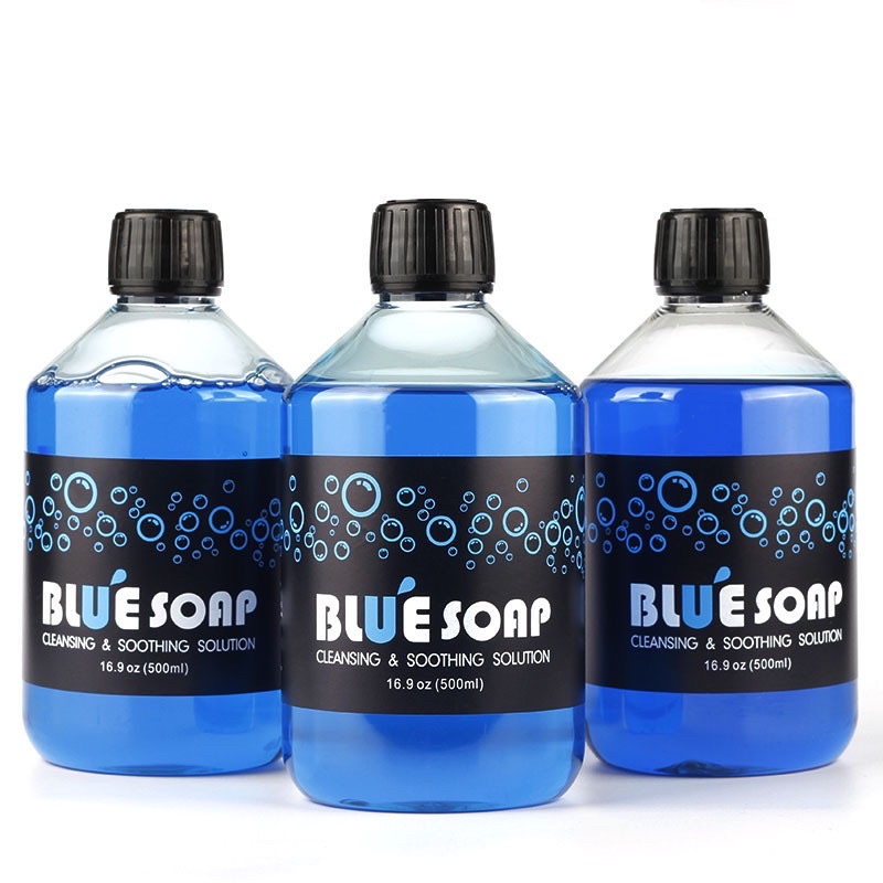 Nước Lau Mực Xăm Tạo Bọt Blue Soap Chai Lớn 500ml Mã SPM Mã SPM
