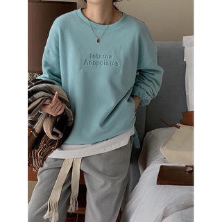 SWEATER BASIC IN CHỮ - W22412 / FREESIZE