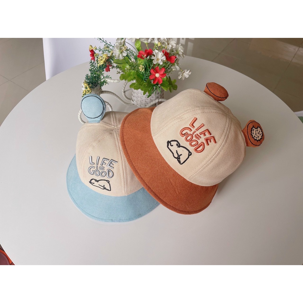 Nón cho bé (2 tuổi - 4 tuổi), mũ trẻ em LIFE GOOD vải Nhung mềm êm (Ảnh thật)