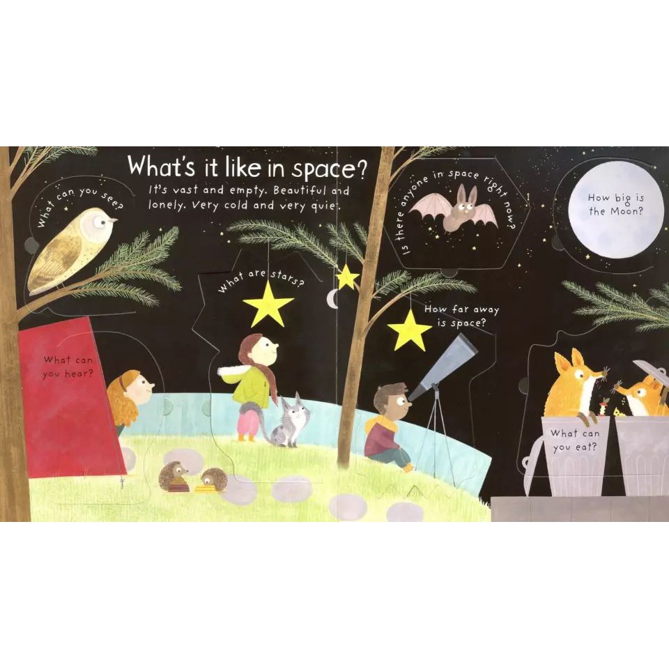 Sách Usborne - Sách thiếu nhi khoa học cho bé 6-8 tuổi What's it like in space