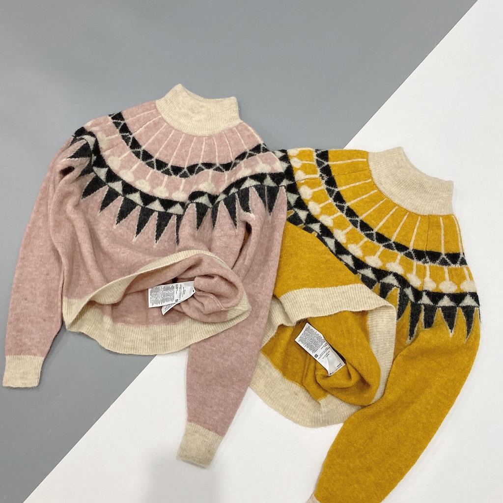 Áo len trám Vero Moda 02 màu hồng và vàng