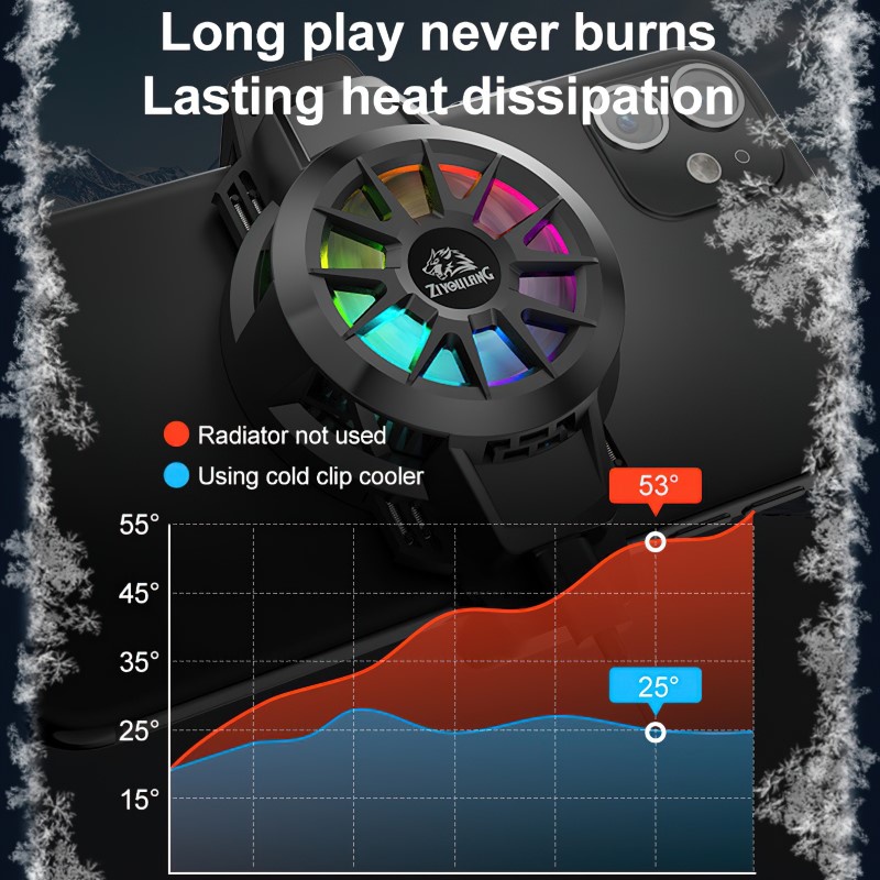 Tản nhiệt sò lạnh Led RGB Z1 Gaming siêu mát cho smartphone