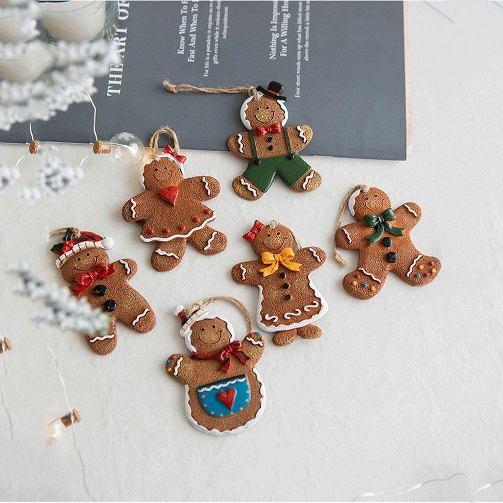 CONOPERY Mặt Dây Chuyền Hình Bánh Gừng 2022 Navidad Giáng Sinh Năm Mới Bằng Nhựa Resin