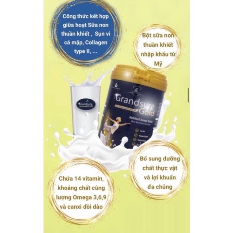 Sữa non Grandsure gold giúp hỗ trợ xương khớp dẻo dai - hộp 850g chinh hãng
