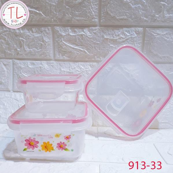 Hộp nhựa đựng thực phẩm - Hộp cơm ba tầng