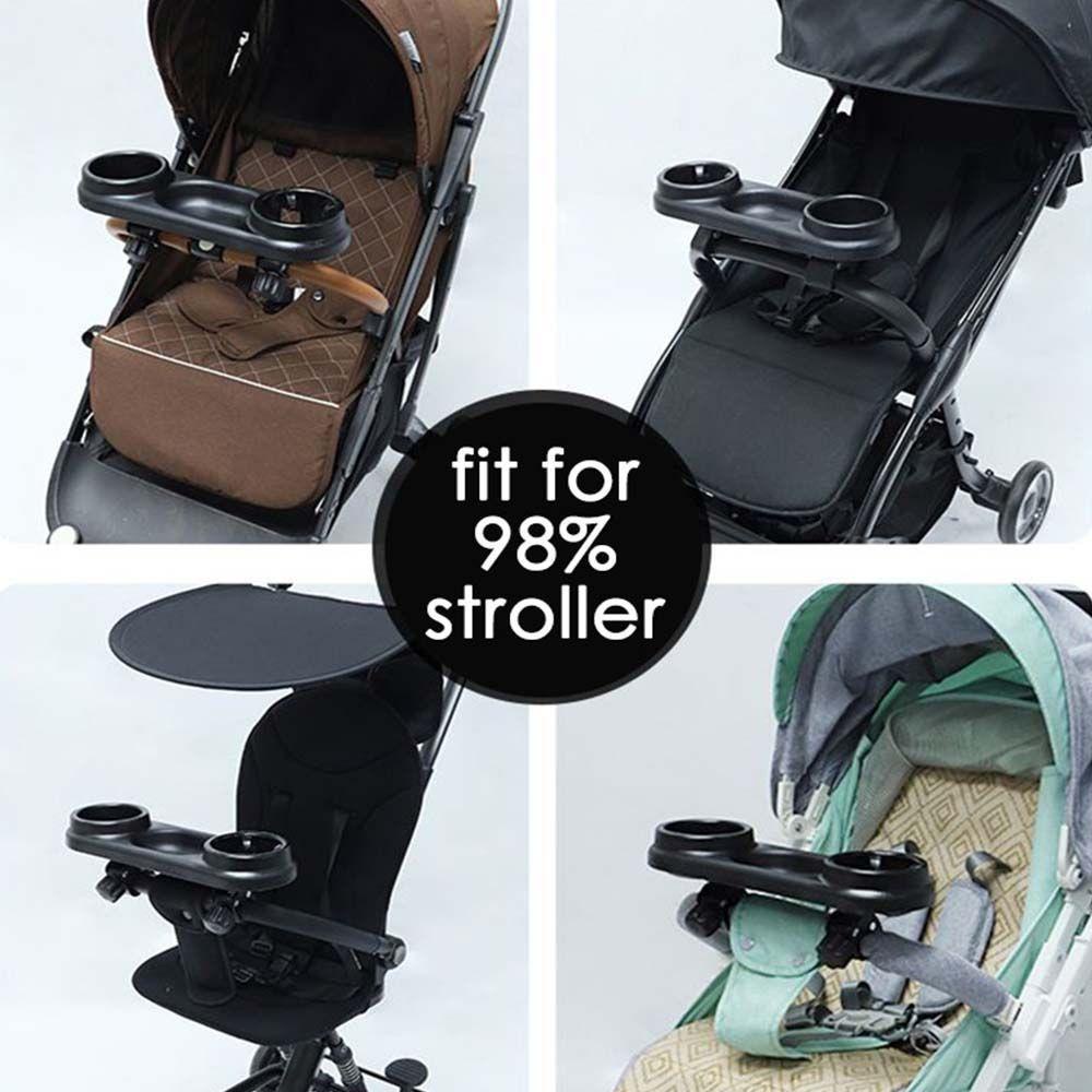 Giá Đỡ Cốc Sữa / Đồ Ăn Vặt Gắn Xe Đẩy Em Bé Tháo Rời Được Chống Trượt Tiện Lợi