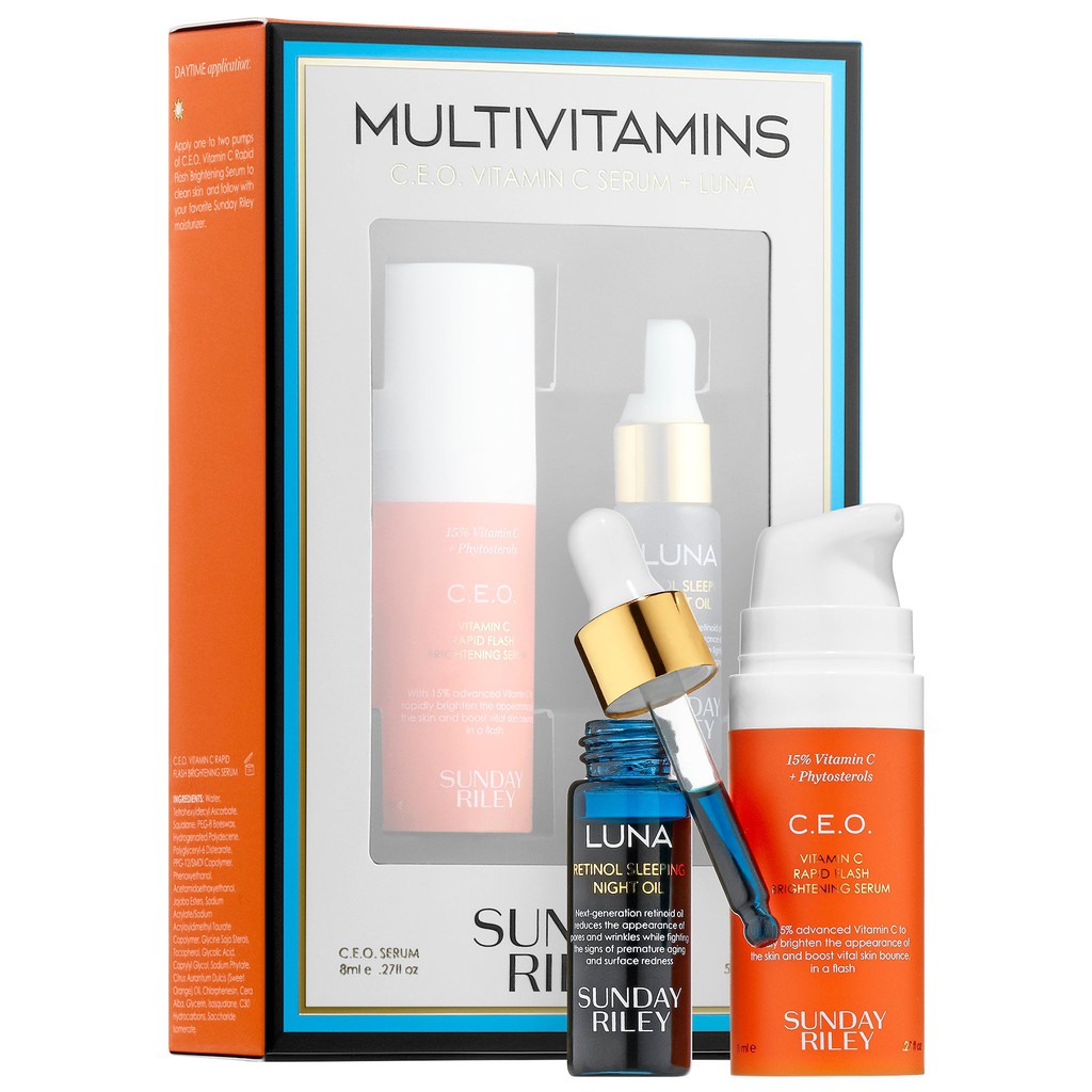 SET DƯỠNG DA SUNDAY RILEY MULTIVITAMINS SET