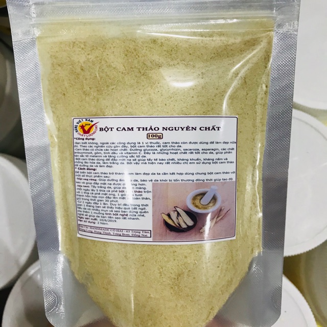 100g BỘT CAM THẢO CAM KẾT NGUYÊN CHẤT