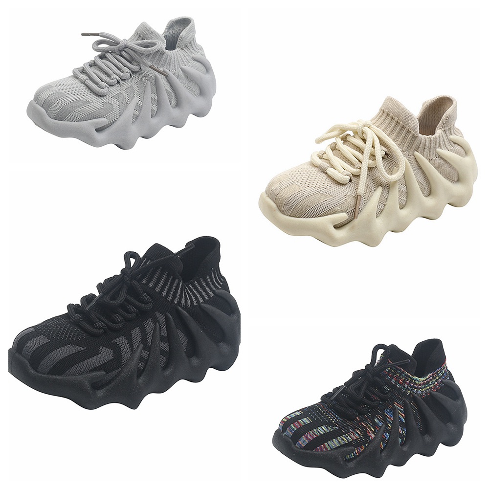 Giày thể thao Yeezy phối lưới thoáng khí cho bé từ 1-12 tuổi Size 21-32