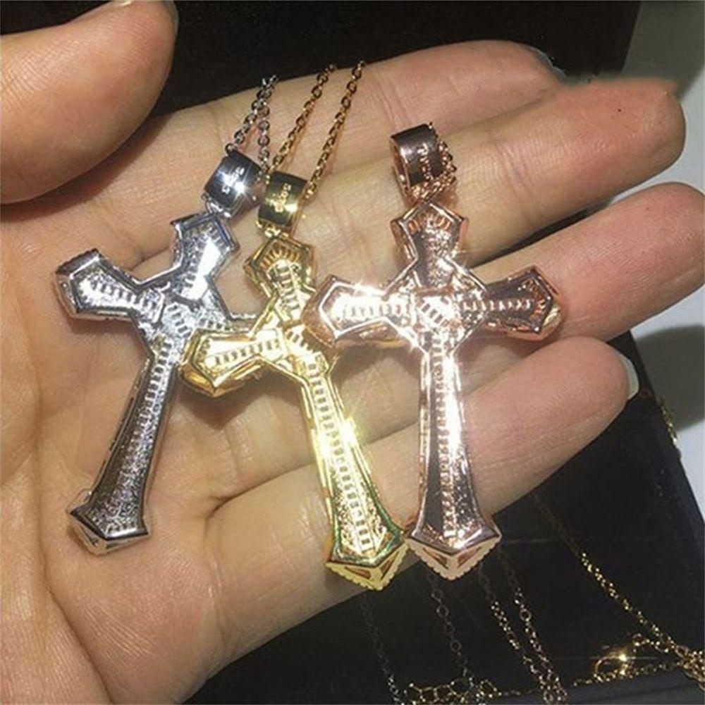 Vòng cổ Mặt Thánh Giá Phong Cách Hip Hop Sang Trọng
