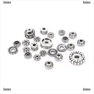 (Eetmo) 60G/120Pcs Antiqued Silver Hollow Flower End Bead Caps For Jewelry Craft Diy