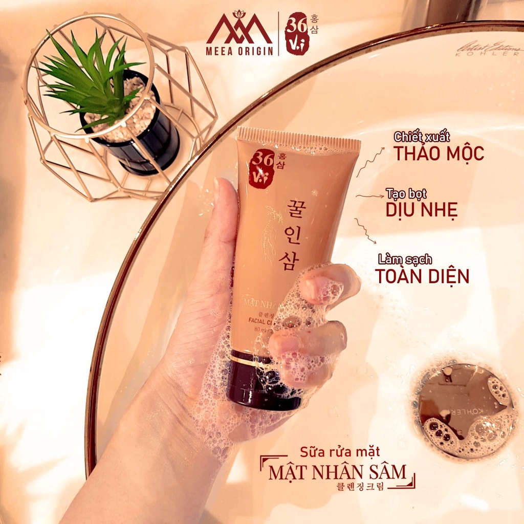 Sữa rửa mặt mật nhân sâm thiên nhiên Meea Organic chính hãng, sạch da sâu, ngừa mụn, trắng sáng da, dưỡng da chuyên sâu | BigBuy360 - bigbuy360.vn