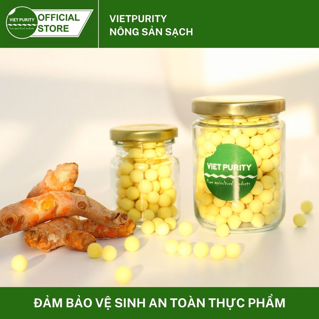 Tinh bột nghệ viên mật ong hoa cà phê nguyên chất 100g-500g Vietpurity, sản phẩm Oganic cho người bị đau dạ dày