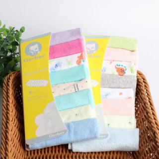 Set 8 khăn mặt Gerber cho bé