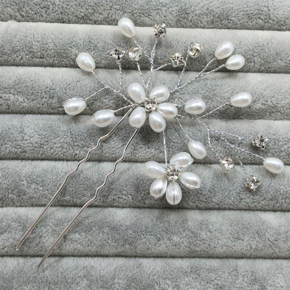 BLISS Bride Hairpin Pearl Wedding Wedding Hair Jewelry U-Shape Bride Hair Clip