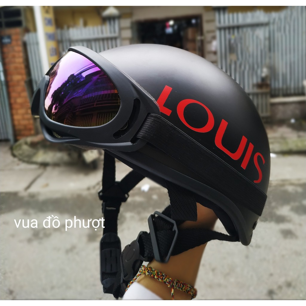 COMBO mũ 1/2 iron man + kính uv400 bảo vệ mắt