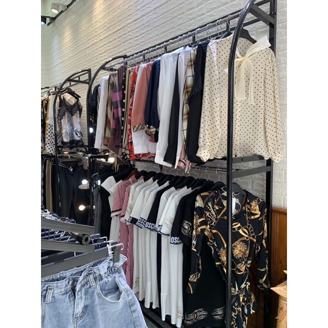 GIÁ TREO QUẦN ÁO HÌNH CÁNH BUỒM - XÀO TREO ĐỒ CHO SHOP THỜI TRANG - GIÁ CÁNH BUỒM HAI TẦNG ĐẸP GIÁ RẺ