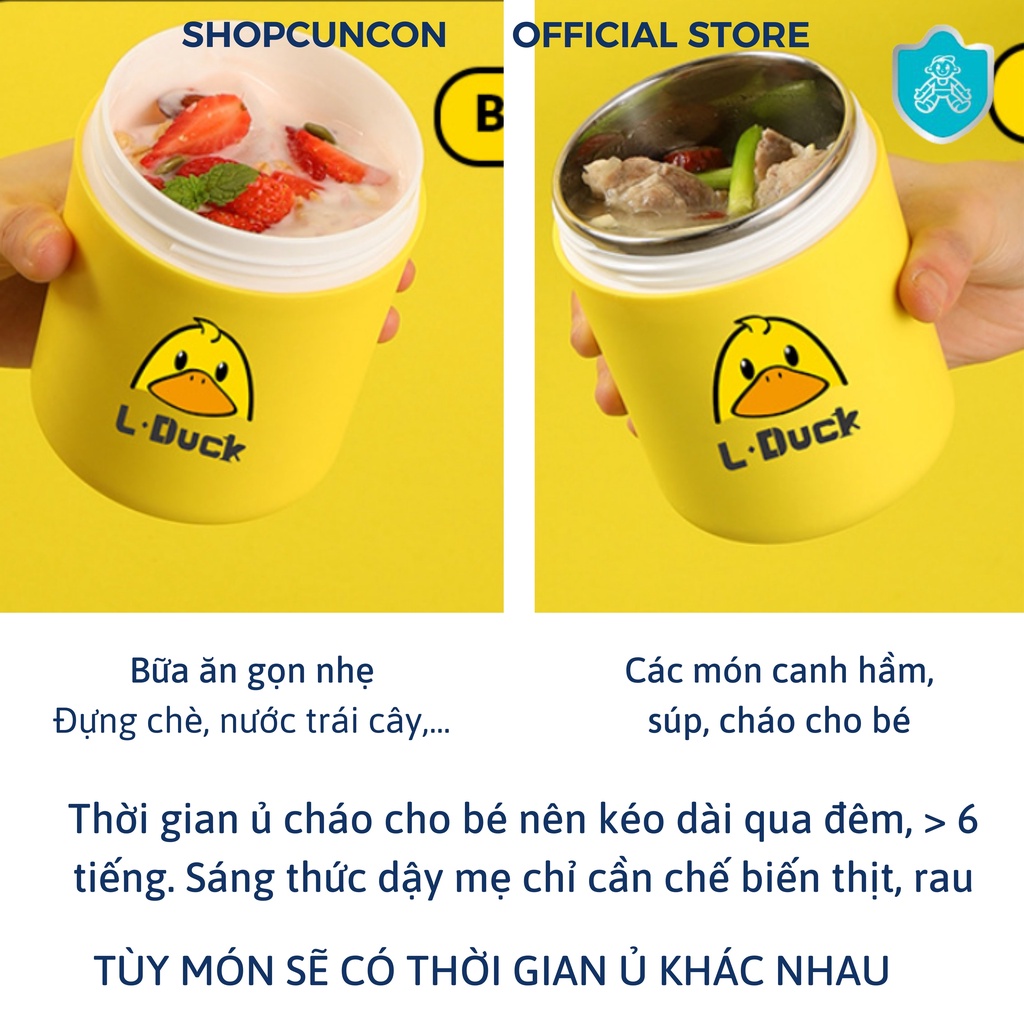 Bình ủ cháo giữ nhiệt cho bé Bình đựng canh đựng cháo ủ nhiệt